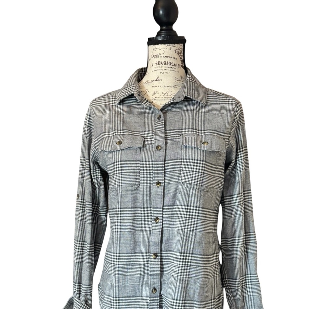 Columbia Black and White Houndstooth Shirt